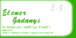 elemer gadanyi business card
